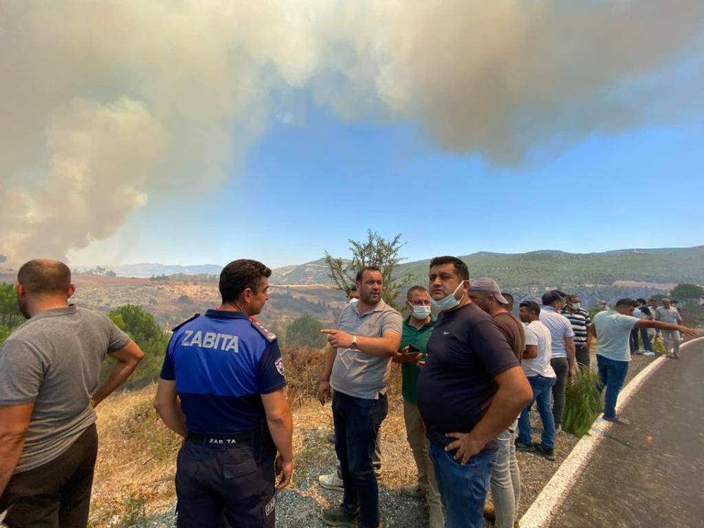 Bozdoğan Belediyesi Yangınla Mücadelede Sahada