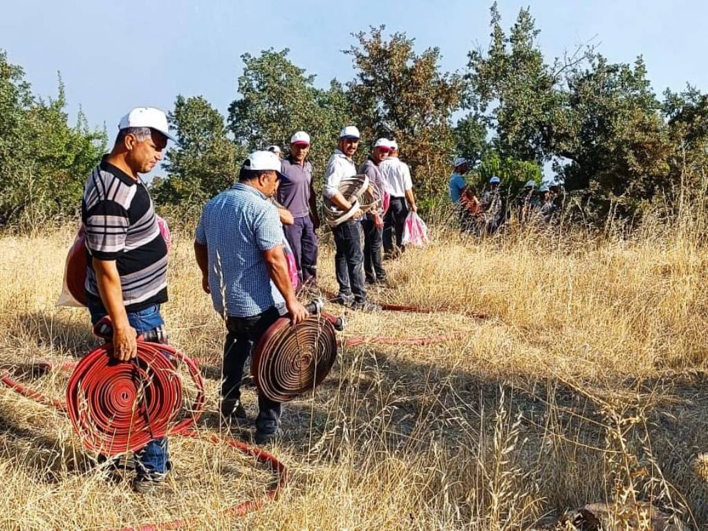 Bozdoğan Belediyesi Orman Yangınıyla Mücadelede Sahada