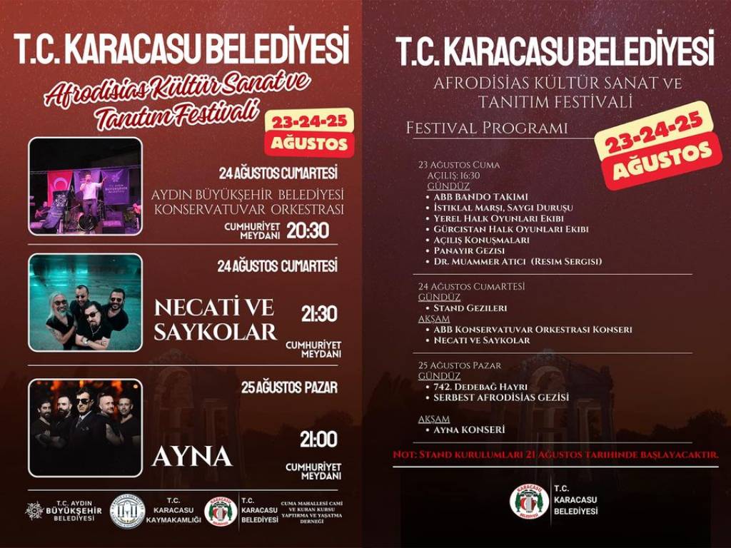 35. Karacasu Afrodisias Kültür Sanat ve Tanıtım Festivali Başlıyor!