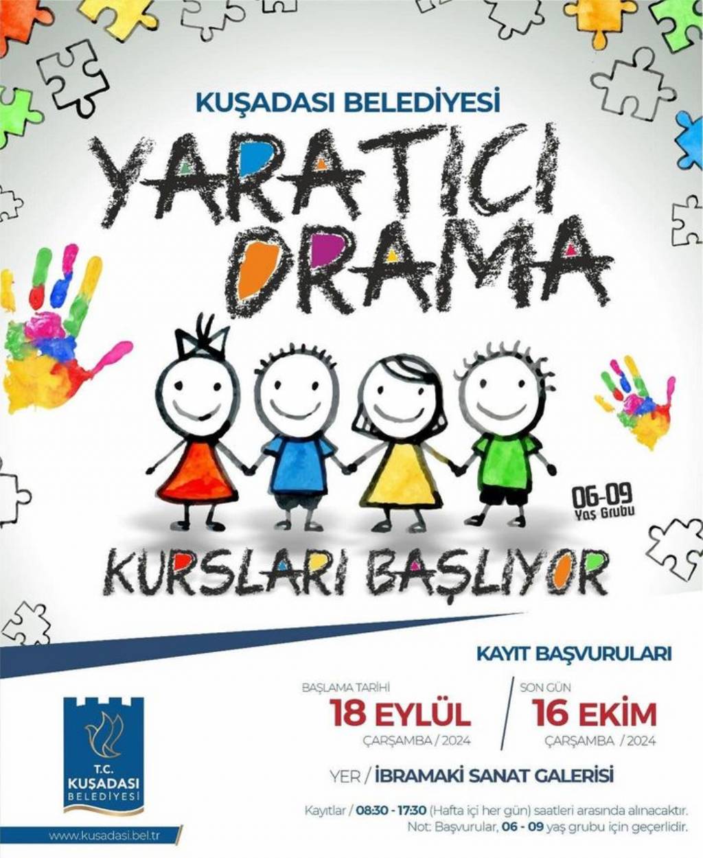 Kuşadası Belediyesi'nden Çocuk Tiyatrosu ve Yaratıcı Drama Kursları