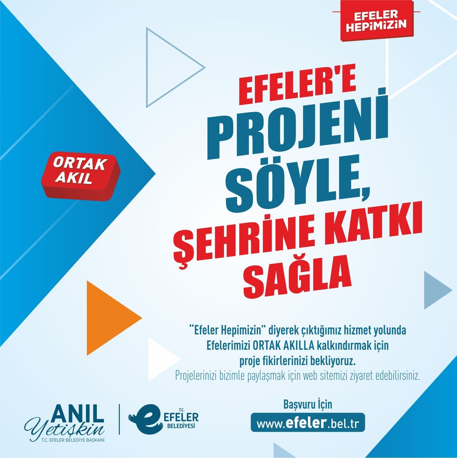 Efeler Belediyesi: Ortak Akılla Proje Önerilerinizi Bekliyoruz!