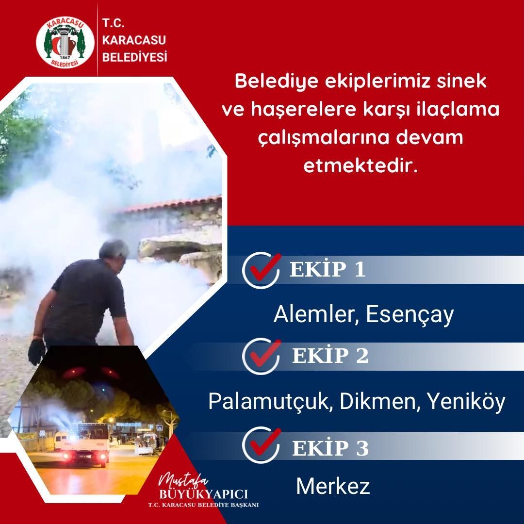 Karacasu Belediyesi Sinek ve Haşerelere Karşı İlçe Genelinde İlaçlama Çalışmalarını Sürdürüyor